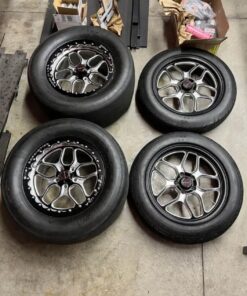 Billet Specialties win lite dragpack wheels wrapped in Mickey Thompson Tires