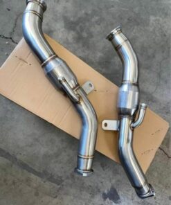 Upper and lower catted down pipes Infiniti Q50/Q60 TT 200 cell